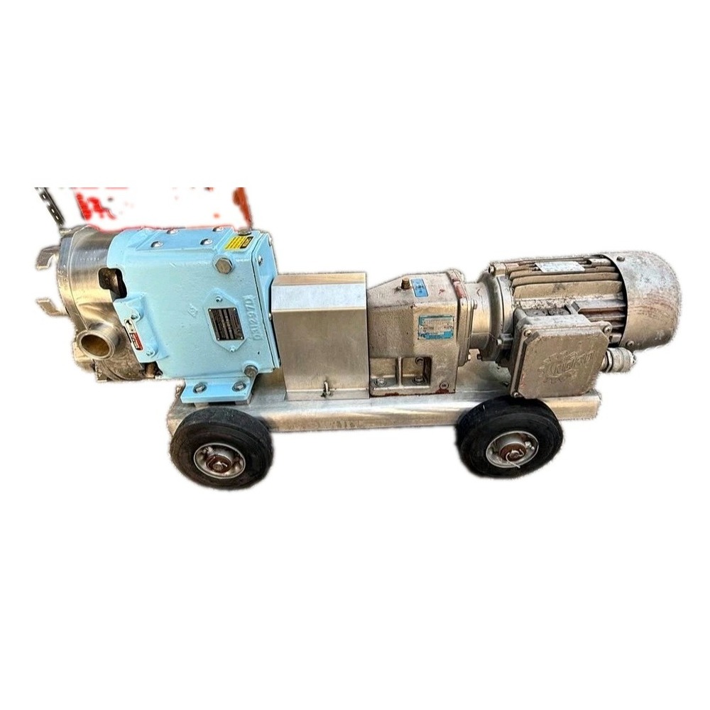 Waukesha Cherry-Burrell 030 Stainless Positive Displacement Pump, Portable Base